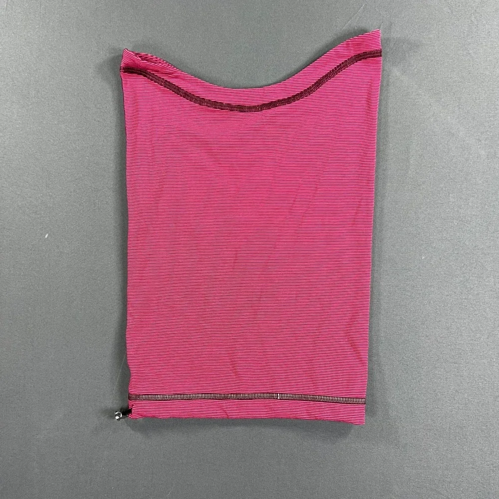 Lululemon Pink Black Stripe Vinyasa Scarf Neck Warmer Infinity Scarf